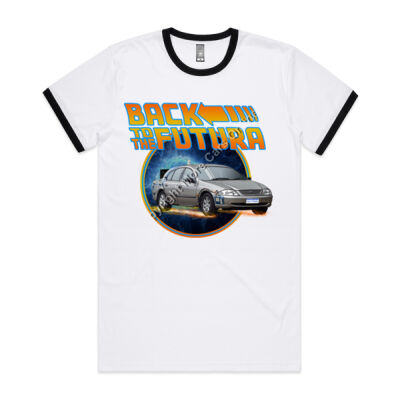 AU Falcon - Back To The Futura - Mens Ringer Tee Thumbnail