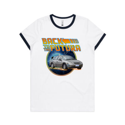 AU Falcon - Back To The Future - Womens AS Colour Ringer Tee 4053 Thumbnail