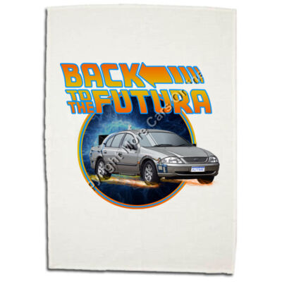 AU Falcon - Back To The Futura - Boutique Linen Cotton Tea Towel (Best Seller) Thumbnail