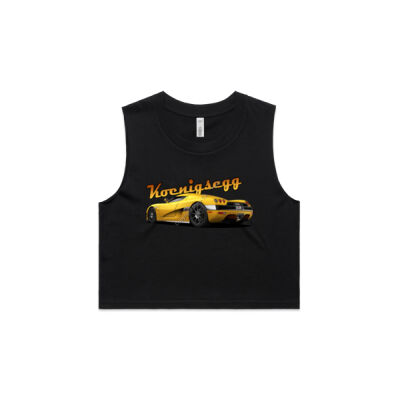 Koenigsegg CCX - Yellow - AS Colour Women's Crop Tank Thumbnail
