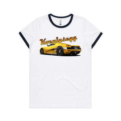 Koenigsegg CCX - Yellow - Womens AS Colour Ringer Tee 4053 Thumbnail