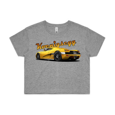 Koenigsegg CCX - Yellow - AS Colour CROP TEE - 4062 Thumbnail
