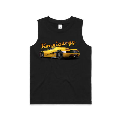 Koenigsegg CCX - Yellow - AS Colour Kids Barnard Tank Thumbnail