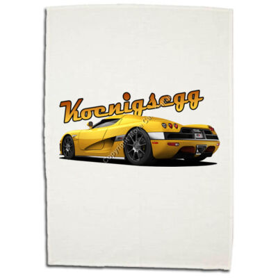 Koenigsegg CCX - Yellow - Boutique Linen Cotton Tea Towel (Best Seller) Thumbnail
