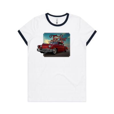 Tucker - Red - Womens AS Colour Ringer Tee 4053 Thumbnail