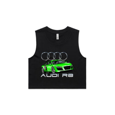 Audi - R8 - Green - AS Colour Women's Crop Tank Thumbnail