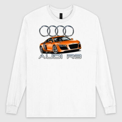 Audi - R8 - Orange - Ultra Cotton Mens Longsleeve Tee Thumbnail