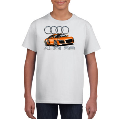Audi - R8 - Orange - Gildan Youth Unisex T Shirt Thumbnail