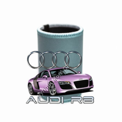 Audi - R8 - Metallic Pink - Stubby Coolers with Base Thumbnail