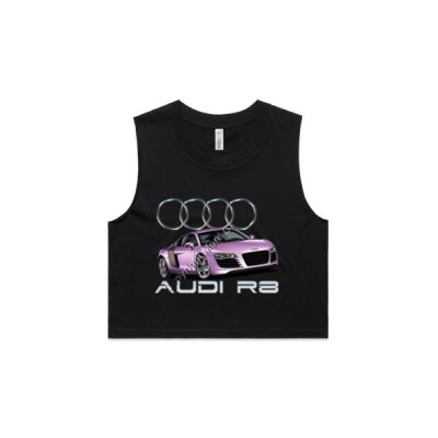 Audi - R8 - Metallic Pink - AS Colour Women's Crop Tank Thumbnail