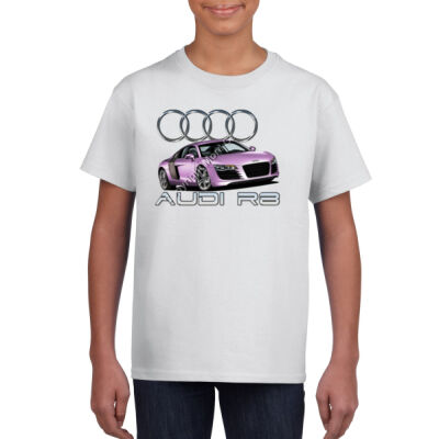 Audi - R8 - Metallic Pink - Gildan Youth Unisex T Shirt Thumbnail