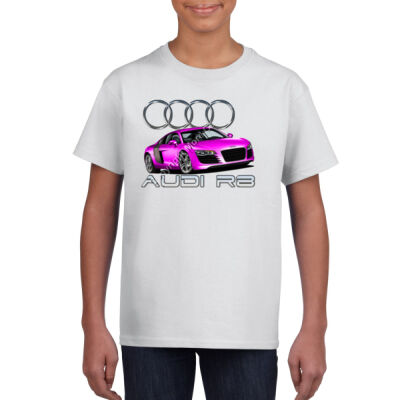 Audi - R8 - Pink - Gildan Youth Unisex T Shirt Thumbnail