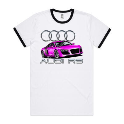 Audi - R8 - Pink - Mens Ringer Tee Thumbnail
