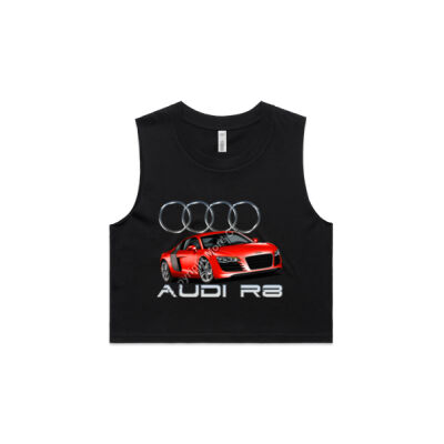 Audi - R8 - Red - AS Colour Women's Crop Tank Thumbnail