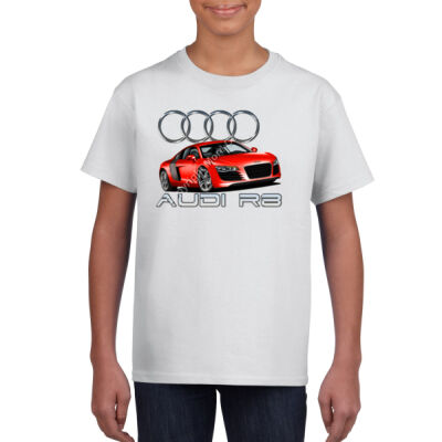 Audi - R8 - Red - Gildan Youth Unisex T Shirt Thumbnail
