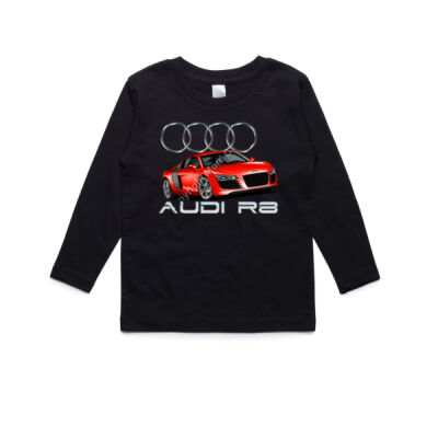 Audi - R8 - Red - AS Colour Kids Longsleeve Tee Thumbnail