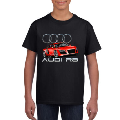 Audi - R8 - Red - Youth Crew Neck Tee (Same Day) Thumbnail
