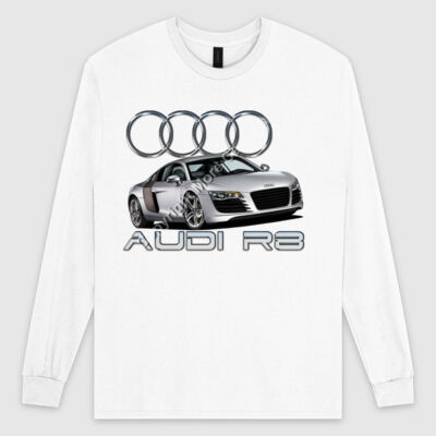 Audi - R8 - Silver - Ultra Cotton Mens Longsleeve Tee Thumbnail