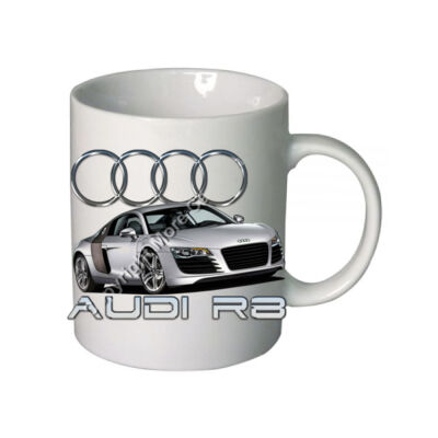 Audi - R8 - Silver - Boutique Ceramic Mug Thumbnail