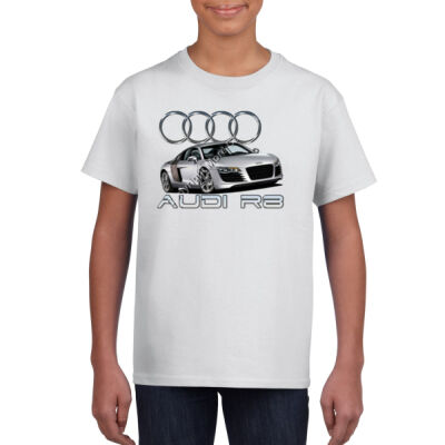 Audi - R8 - Silver - Gildan Youth Unisex T Shirt Thumbnail