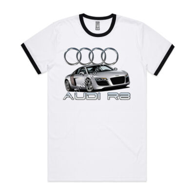Audi - R8 - Silver - Mens Ringer Tee Thumbnail