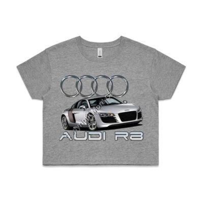 Audi - R8 - Silver - AS Colour CROP TEE - 4062 Thumbnail