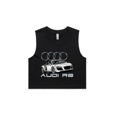 Audi - R8 - White - AS Colour Women's Crop Tank Thumbnail