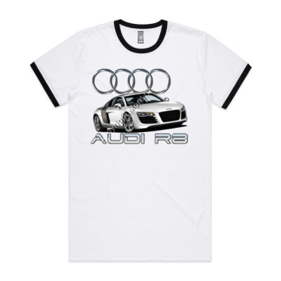 Audi - R8 - White - Mens Ringer Tee Thumbnail