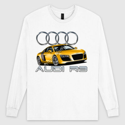 Audi - R8 - Yellow - Ultra Cotton Mens Longsleeve Tee Thumbnail