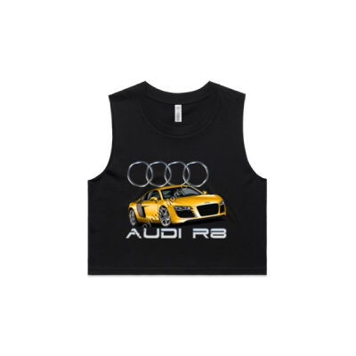 Audi - R8 - Yellow - AS Colour Women's Crop Tank Thumbnail