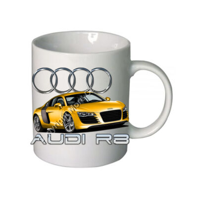 Audi - R8 - Yellow - Boutique Ceramic Mug Thumbnail
