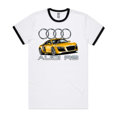 Audi - R8 - Yellow - Mens Ringer Tee Thumbnail