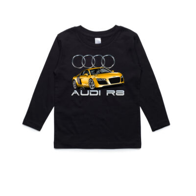 Audi - R8 - Yellow - AS Colour Kids Longsleeve Tee Thumbnail