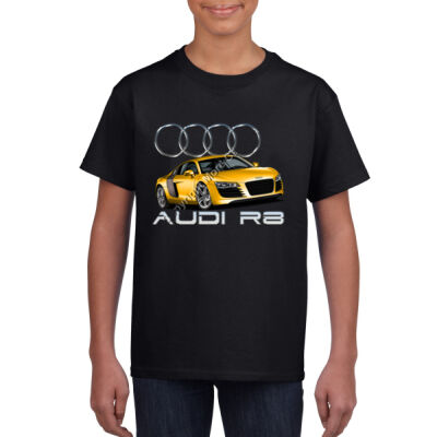 Audi - R8 - Yellow - Youth Crew Neck Tee (Same Day) Thumbnail