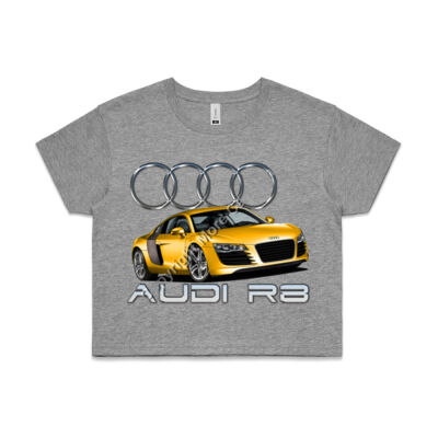 Audi - R8 - Yellow - AS Colour CROP TEE - 4062 Thumbnail