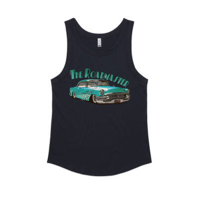 1956 Roadmaster - Aqua With Flames - Women's Sunday Singlet Thumbnail