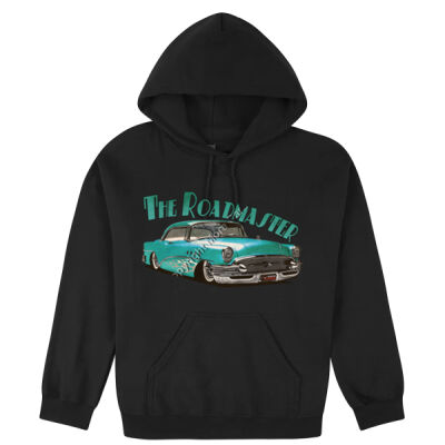 1956 Roadmaster - Aqua With Flames - Hooded Sweatshirt Thumbnail