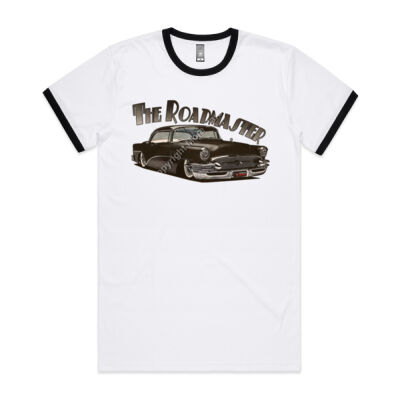 1956 Roadmaster - Black - Mens Ringer Tee Thumbnail