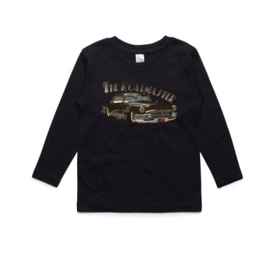 1956 Roadmaster - Black - AS Colour Kids Longsleeve Tee Thumbnail
