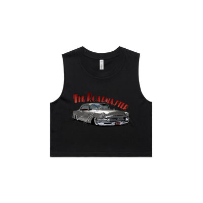 1956 Roadmaster - Charcoal - AS Colour Women's Crop Tank Thumbnail