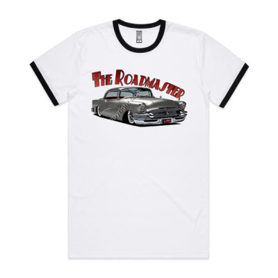 1956 Roadmaster - Charcoal - Mens Ringer Tee Thumbnail