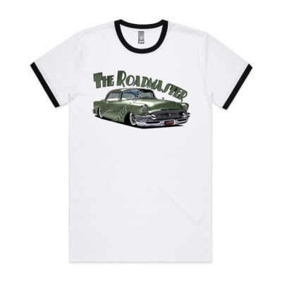 1956 Roadmaster - Khaki - Mens Ringer Tee Thumbnail