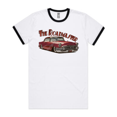 1956 Roadmaster - Maroon - Mens Ringer Tee Thumbnail