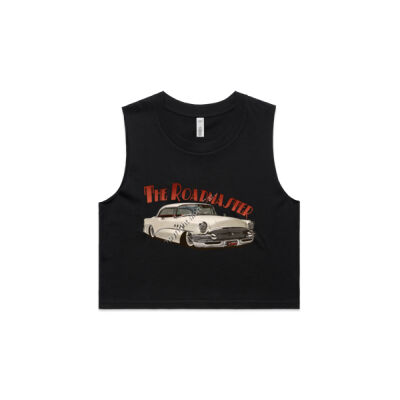 1956 Roadmaster - White - AS Colour Women's Crop Tank Thumbnail