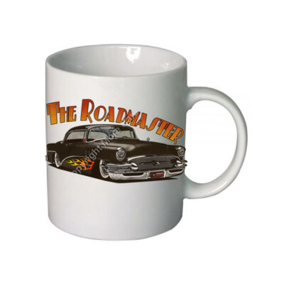 1956 Roadmaster - Black With Flames - Boutique Ceramic Mug Thumbnail