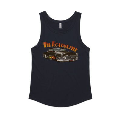 1956 Roadmaster - Black With Flames - Women's Sunday Singlet Thumbnail