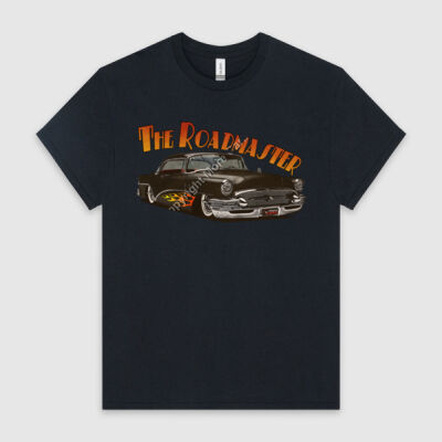1956 Roadmaster - Black With Flames - HeavyCotton™ Tee Thumbnail