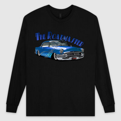 1956 Roadmaster - Blue With Flames - Ultra Cotton Mens Longsleeve Tee Thumbnail