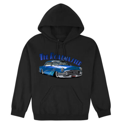 1956 Roadmaster - Blue With Flames - Hooded Sweatshirt Thumbnail