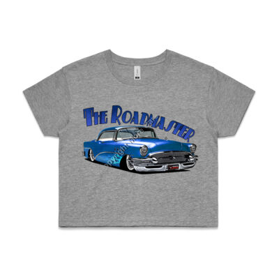 1956 Roadmaster - Blue With Flames - AS Colour CROP TEE - 4062 Thumbnail